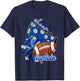 Cheer Captain Shirt, Megaphone Pom Pom Football Blue T-Shirt - T-Shirt | Navy