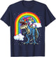 Unicorn Riding T Rex Dinosaur Boys Girls Kids Gift Men T-Shirt - T-Shirt | Navy