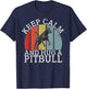 Keep Calm and Hug a Pitbull T-Shirt - T-Shirt | Navy