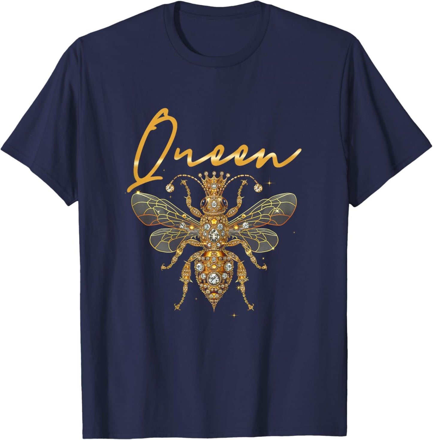 Queen Bee Jewellery Jewels Sweet Beekeeping Beekeeper T-Shirt - T-Shirt | Navy