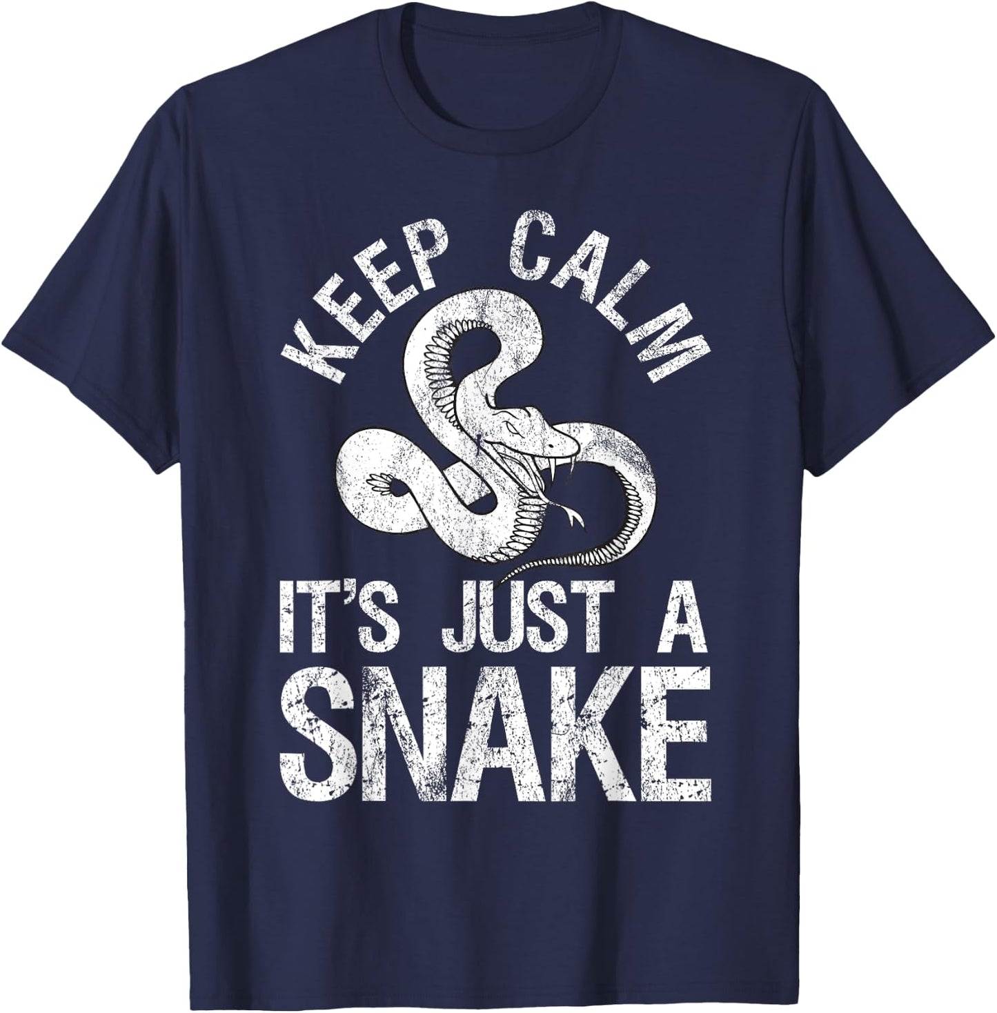 Keep Calm It's Just A Snake T-Shirt - T-Shirt | Navy