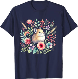 Adorable American Pika Habitat And Conservation Design T-Shirt - T-Shirt | Navy
