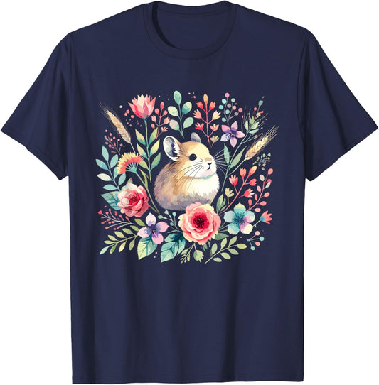 Adorable American Pika Habitat And Conservation Design T-Shirt - T-Shirt | Navy