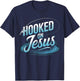 Hooked on Jesus Fishing Christian T-Shirt - T-Shirt | Navy