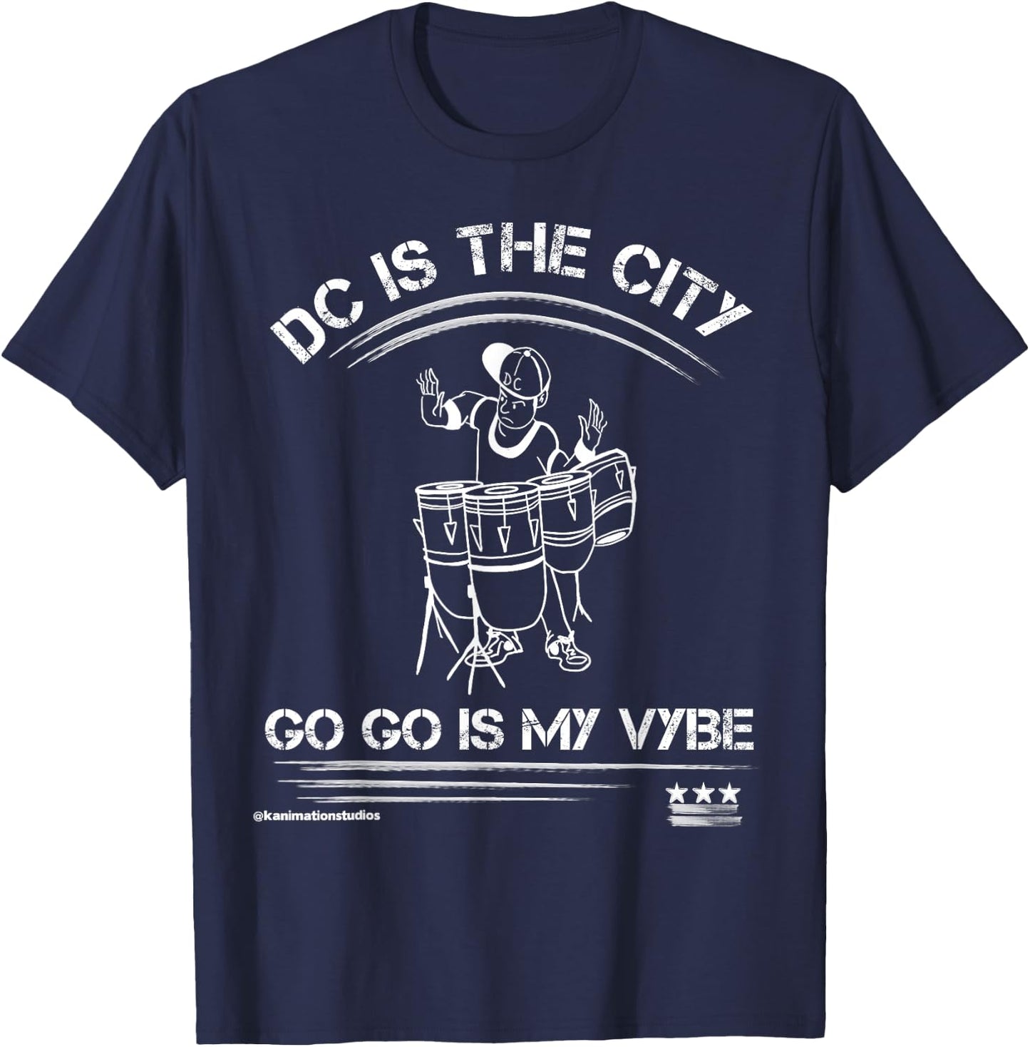 Washington DC is the City Go Go is my Vybe Music T-Shirt - T-Shirt | Navy