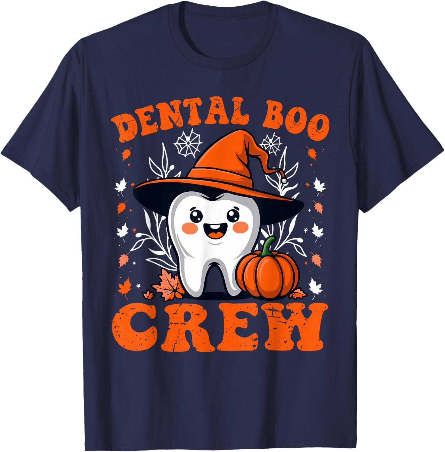 Halloween Dental Boo Crew Dentist Costume Teeth Women Men T-Shirt - T-Shirt | Navy