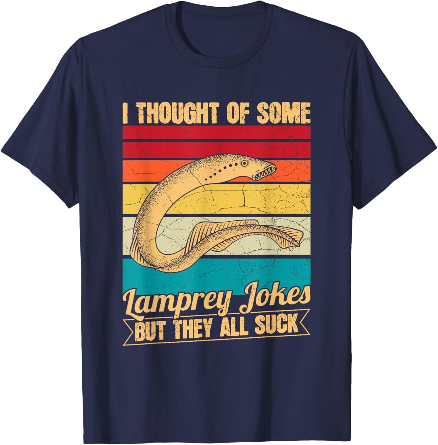 Sea Lamprey Fish Design for a Lamprey fan T-Shirt - T-Shirt | Navy