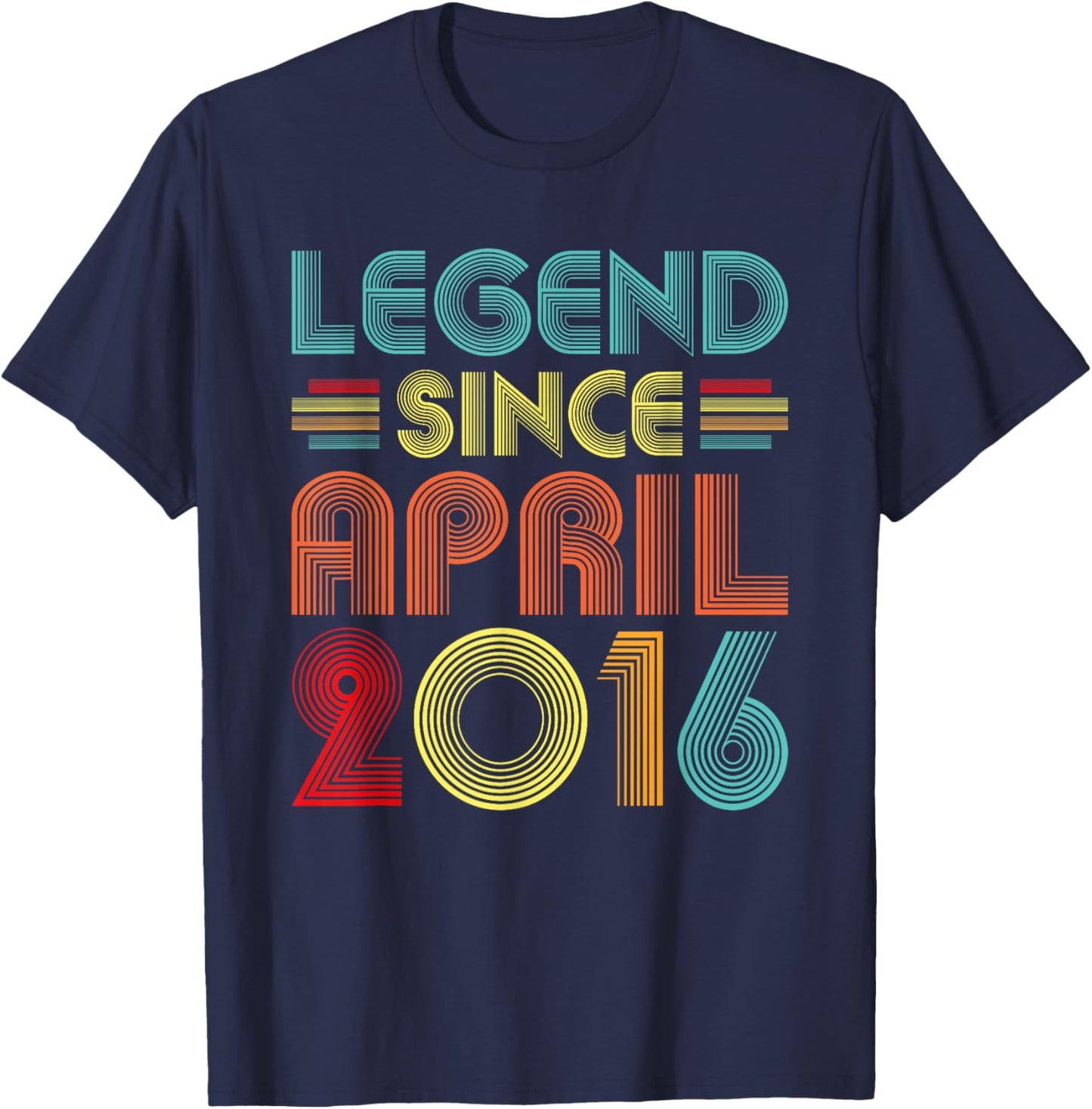 Legend Since April 2016 Birth Of Birthday 2016 Vintage Idea T-Shirt - T-Shirt | Navy