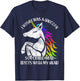 I Wish I Were A Unicorn So I Idiots With Me T-Shirt - T-Shirt | Navy
