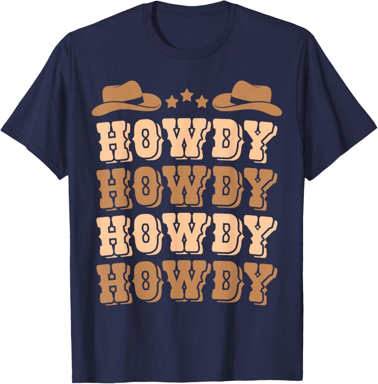 Cute Cowboy Outfit Western Men's Cowboy Rodeo Cow Boys Howdy T-Shirt - T-Shirt | Navy