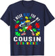 I Wear Blue For My Cousin Autism Awareness day Cousin T-Shirt - T-Shirt | Navy