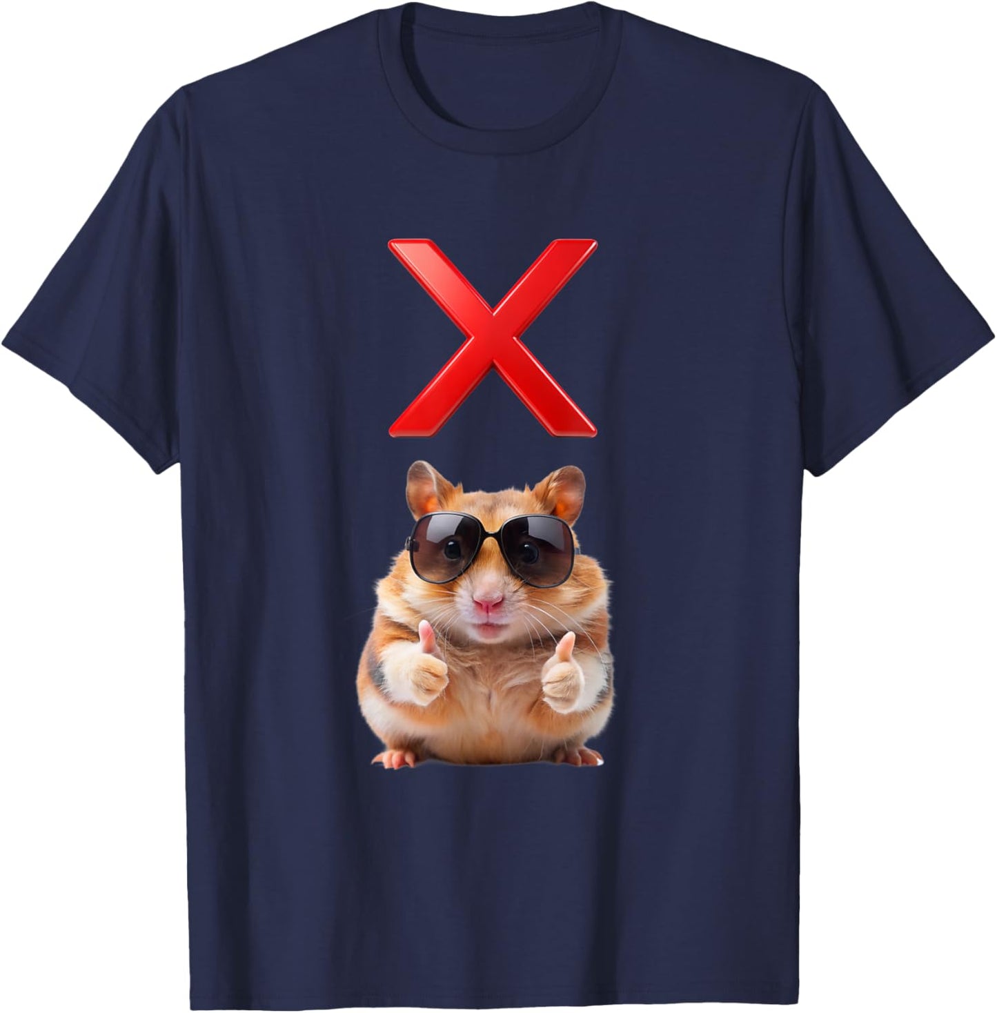 X Hamster für Leute die Witzig sind und gerne Lachen T-Shirt - T-Shirt | Navy