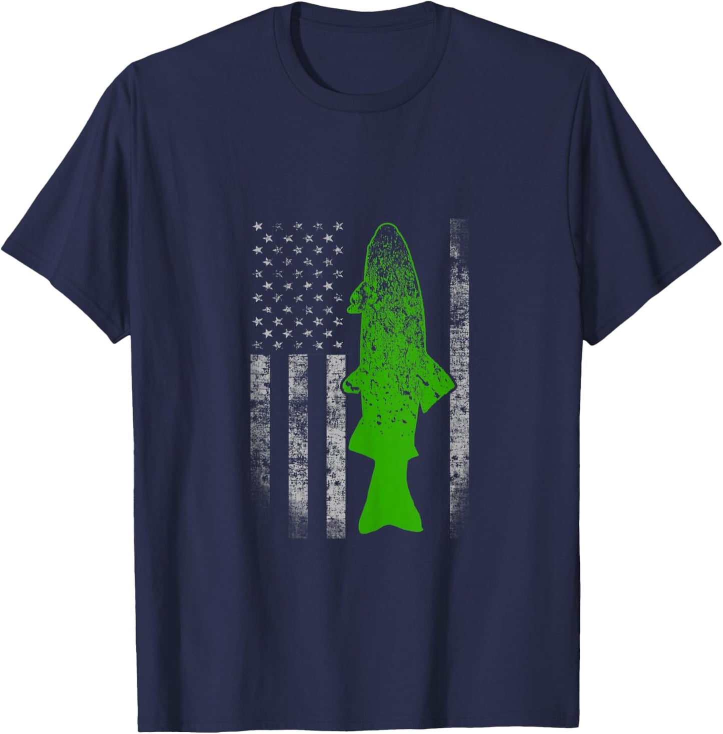 Rainbow Trout Flag - Cool Rainbow Trout Fishing T-Shirt - T-Shirt | Navy