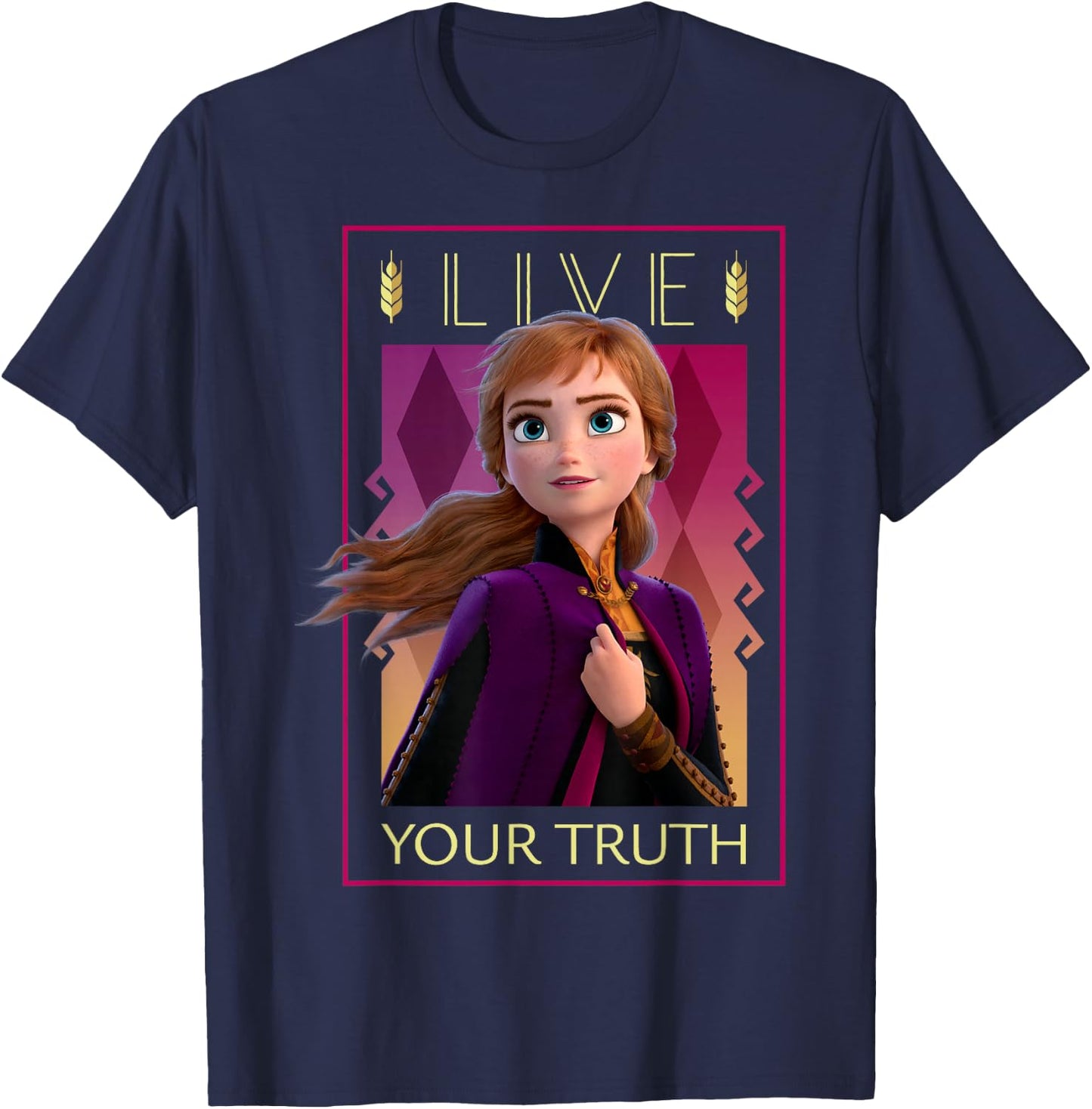 Disney Frozen 2 Live Your Truth Poster T-Shirt - T-Shirt | Navy
