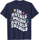 Retro Groovy Im Ruthie Doing Ruthie Things Funny Mother's T-Shirt - T-Shirt | Navy