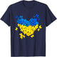 Butterflies Heart Ukraine Flag Ukrainian Ukrainian T-Shirt - T-Shirt | Navy