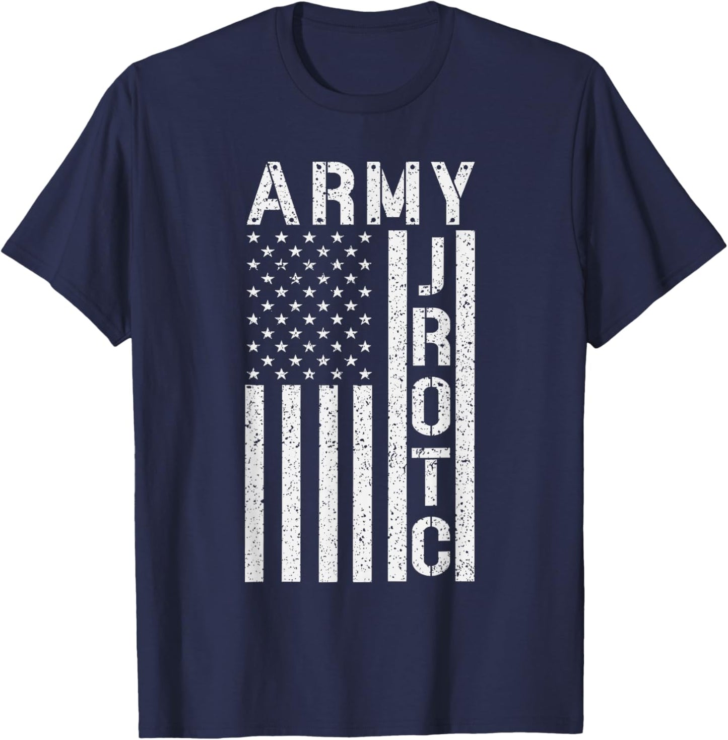 Army JROTC US Army Junior ROTC United State Flag JROTC Cadet T-Shirt - T-Shirt | Navy