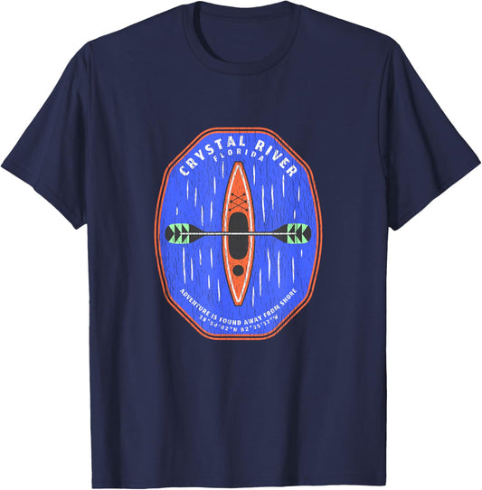 Crystal River Florida Cool Kayaking Souvenir Crystal River T-Shirt - T-Shirt | Navy