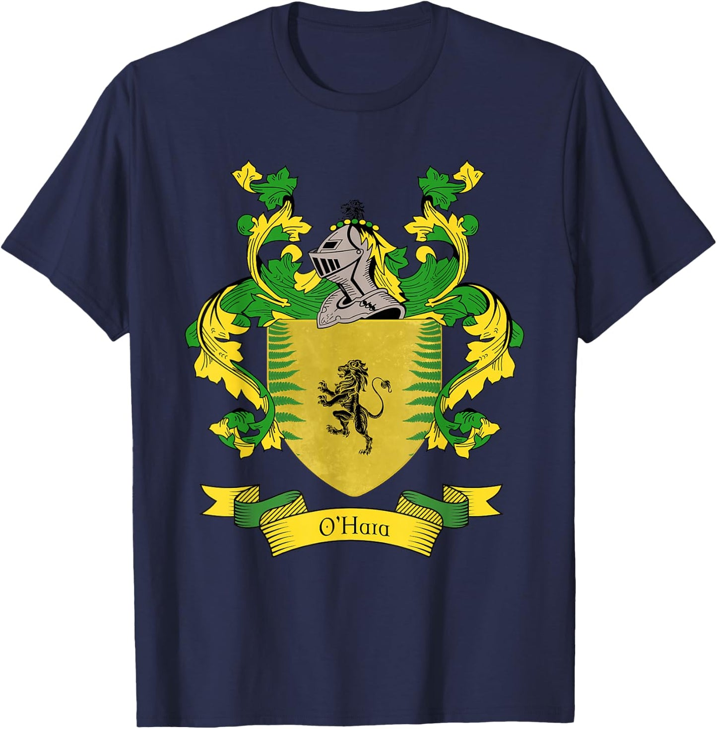 O'Hara Coat of Arms | O'Hara Surname Family Crest T-Shirt - T-Shirt | Navy