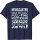 Wizard Job Title Quote - Funny Newscaster T-Shirt - T-Shirt | Navy