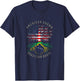 American Grown Brazilian Roots USA Brazil Flag Heritage Tree T-Shirt - T-Shirt | Navy