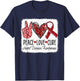 Peace Love Cure Heart Disease Awareness CHD Support Wear Red T-Shirt - T-Shirt | Navy