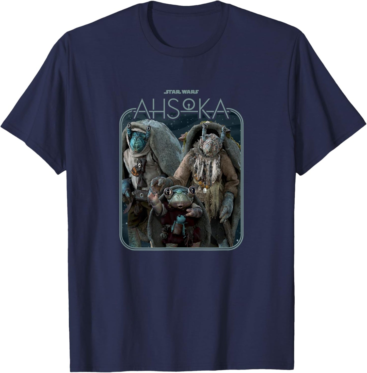 Star Wars: Ahsoka The Noti Group Shot Big Chest Portrait T-Shirt - T-Shirt | Navy
