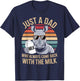Rhino Funny Father's Day Dad Milk T-Shirt - T-Shirt | Navy