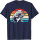 Capybara Playing Electric Guitar Retro T-Shirt - T-Shirt | Navy