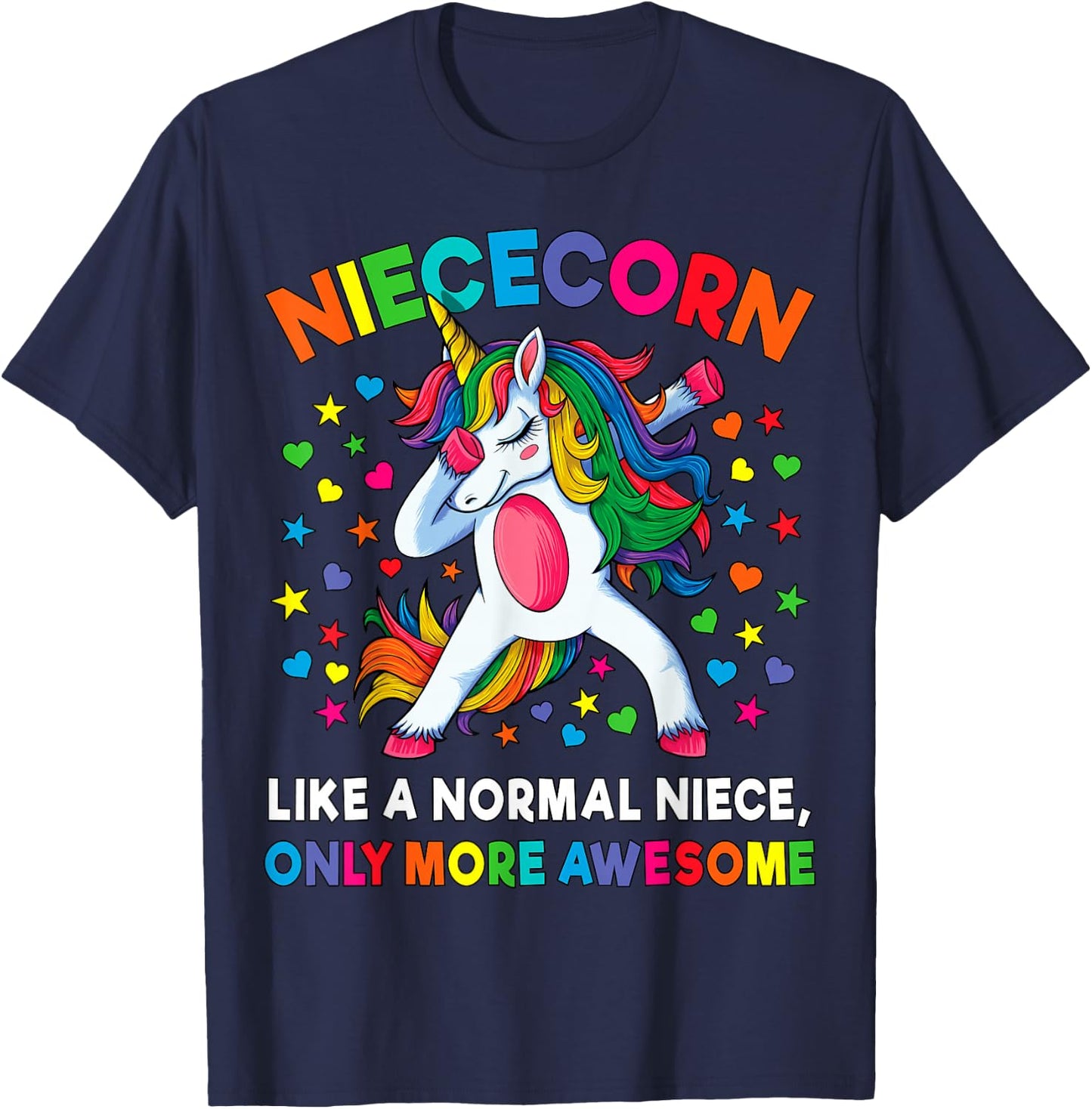 Niececorn Niece Unicorn Women's Gift T-Shirt - T-Shirt | Navy