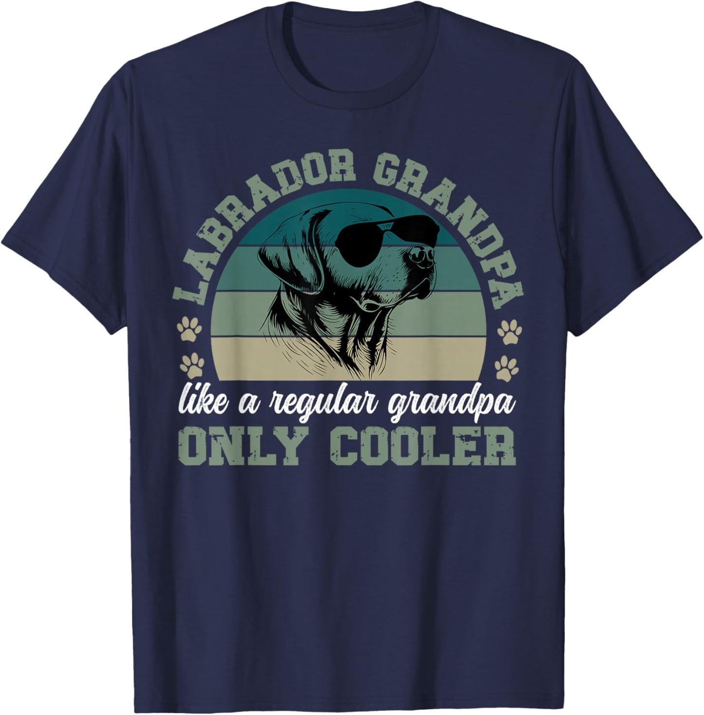 Cool Labrador Grandpa Labrador Grandfather Lab Grandpa T-Shirt - T-Shirt | Navy