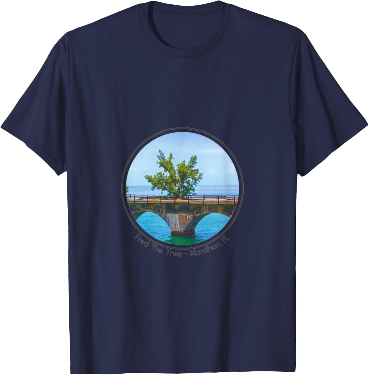 Fred the Tree 7 mile bridge marathon T-Shirt - T-Shirt | Navy