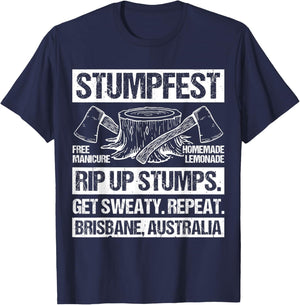 STUMPFEST FREE MANICURE HOMEMADE LEMONADE. Fun Party T-Shirt - T-Shirt | Navy