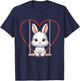 Cute Bunny Graphic Rabbit Women Girls T-Shirt - T-Shirt | Navy