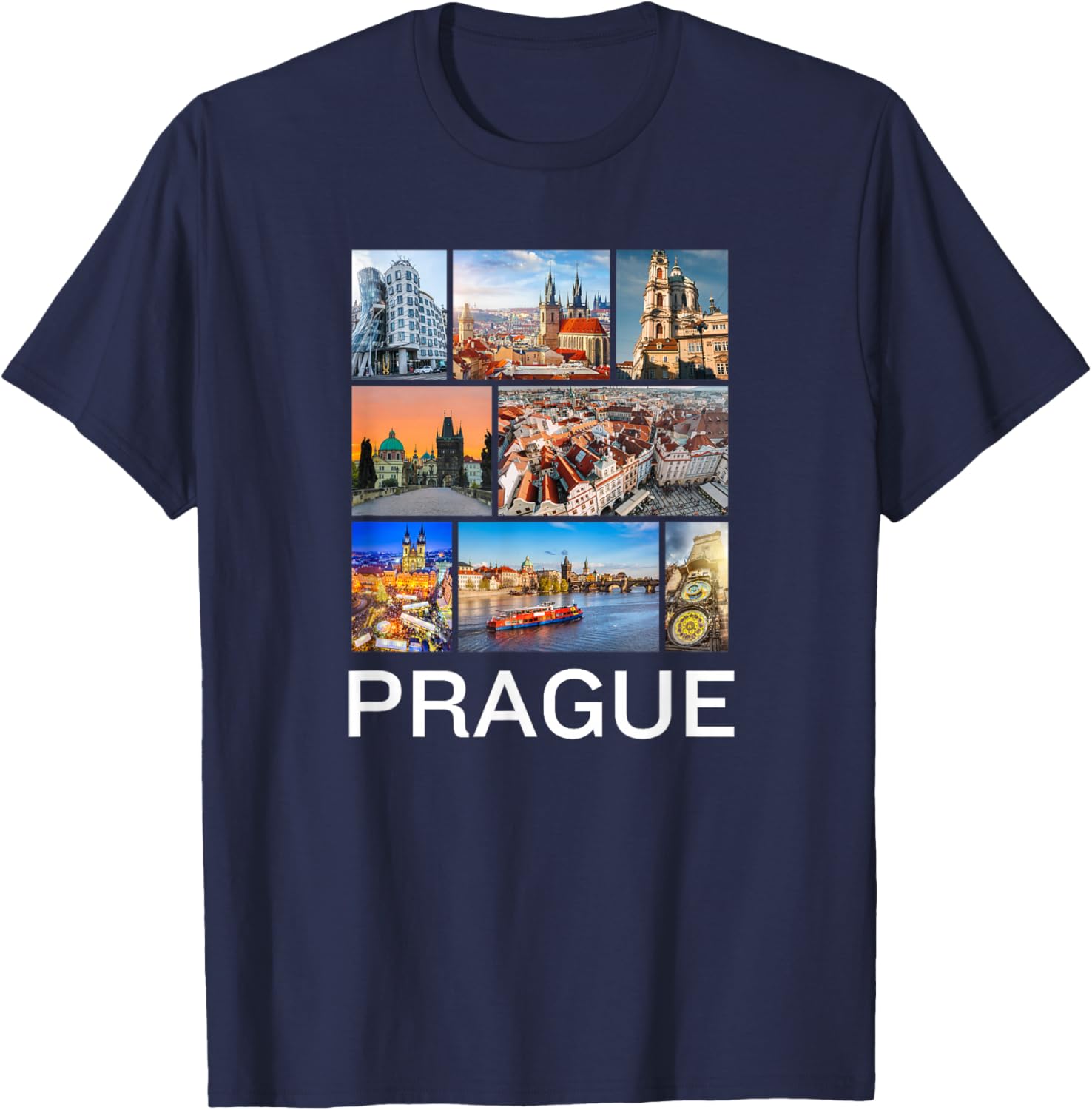 Prague Czech Republic Souvenir Prague T-Shirt - T-Shirt | Navy