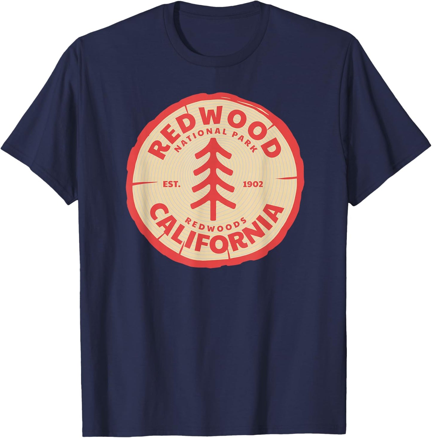 Redwood Trees in the National Forest T-Shirt - T-Shirt | Navy