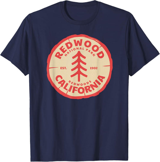 Redwood Trees in the National Forest T-Shirt - T-Shirt | Navy