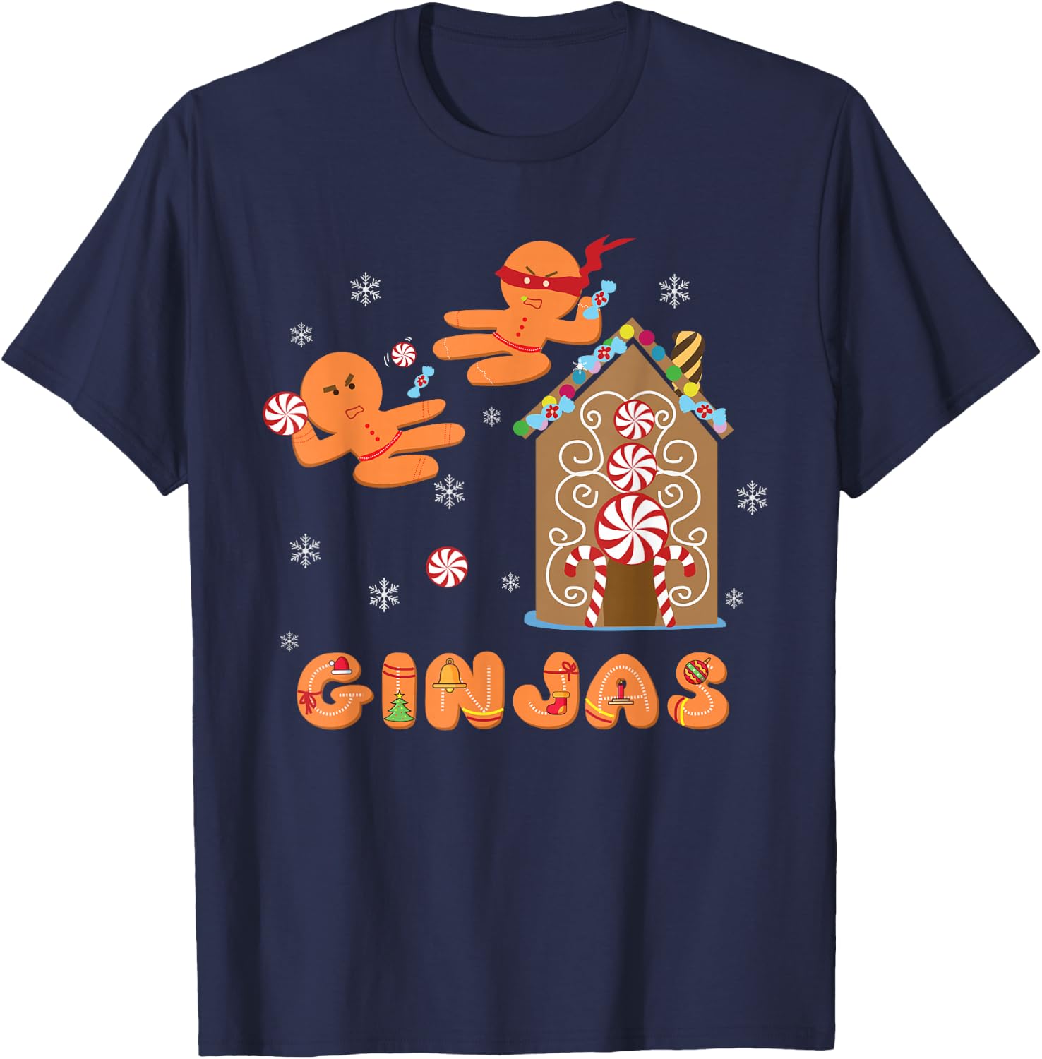 Good World Men's Black Cotton Polyester Martial Arts Christmas T-Shirt - T-Shirt | Navy