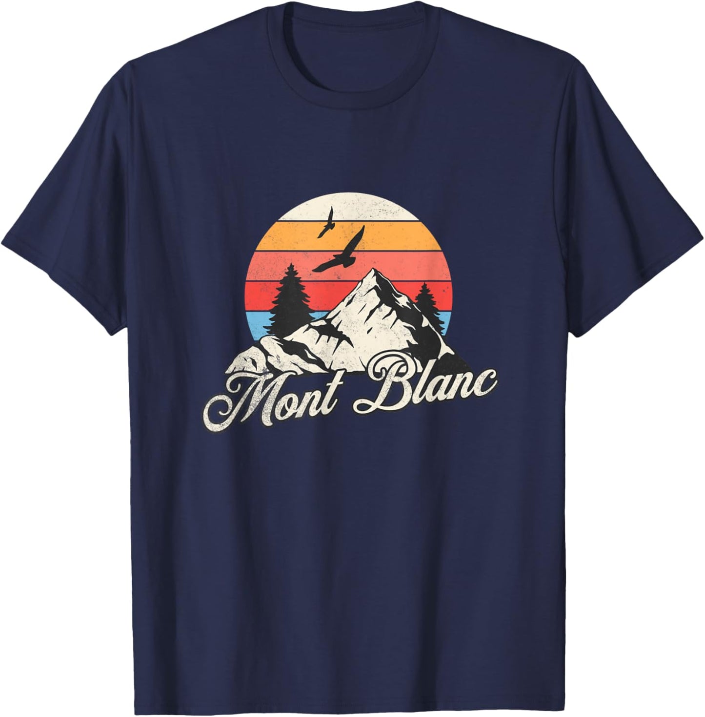 Mont Blanc Souvenir / Mont Blanc , Black, S T-Shirt - T-Shirt | Navy