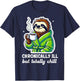Gastroparesis Sloth Chronic Illness Stomach Chronically Ill T-Shirt - T-Shirt | Navy