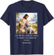 Jesus with Dogs Psalm 99 11- Jesus and a Bulldog T-Shirt - T-Shirt | Navy