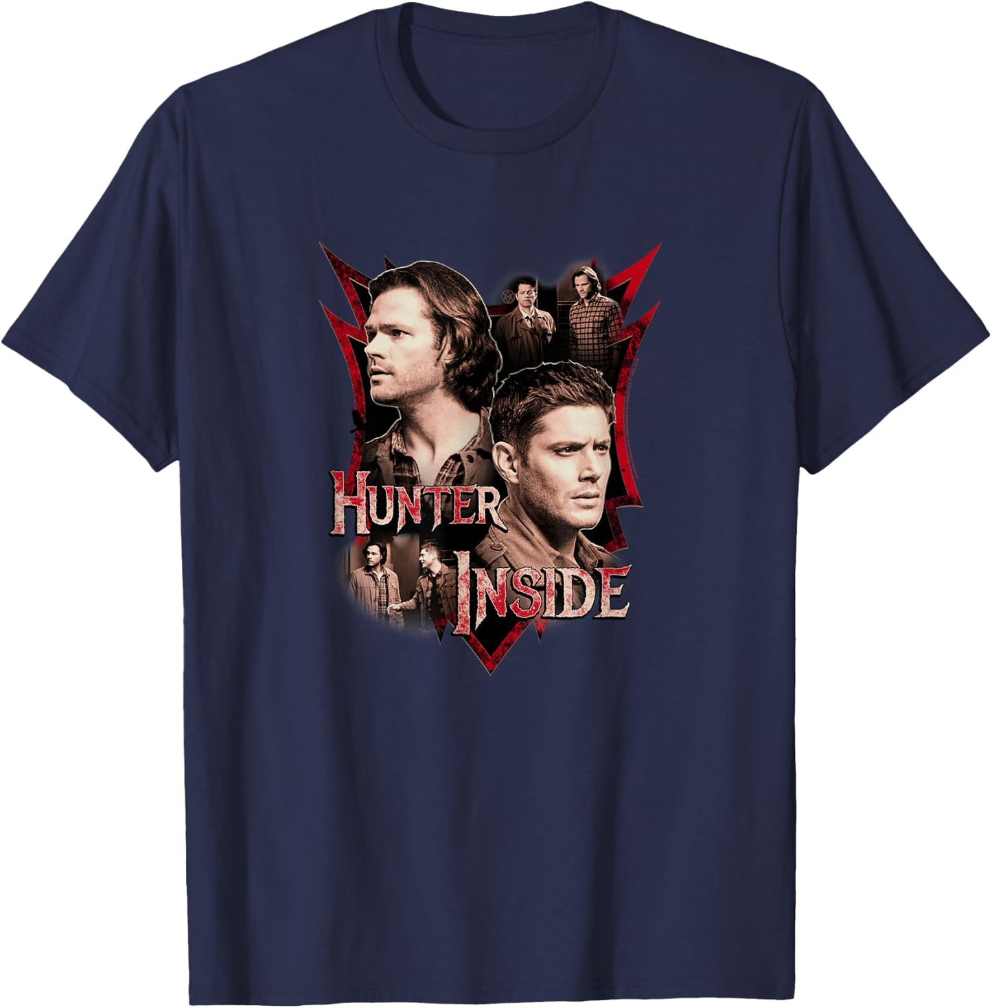 Supernatural Sam & Dean Hunter Inside T-Shirt - T-Shirt | Navy