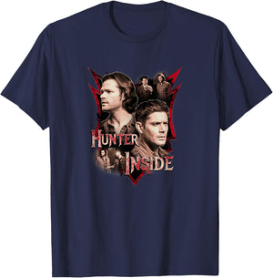 Supernatural Sam & Dean Hunter Inside T-Shirt - T-Shirt | Navy