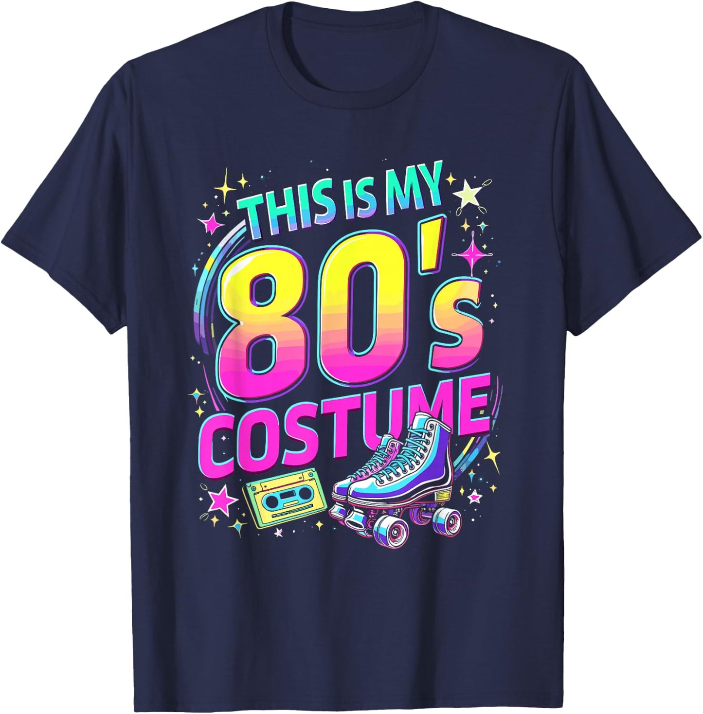 This Is My 80s Costume | Women & Men, 1980s Outfit | 80's T-Shirt - T-Shirt | Navy