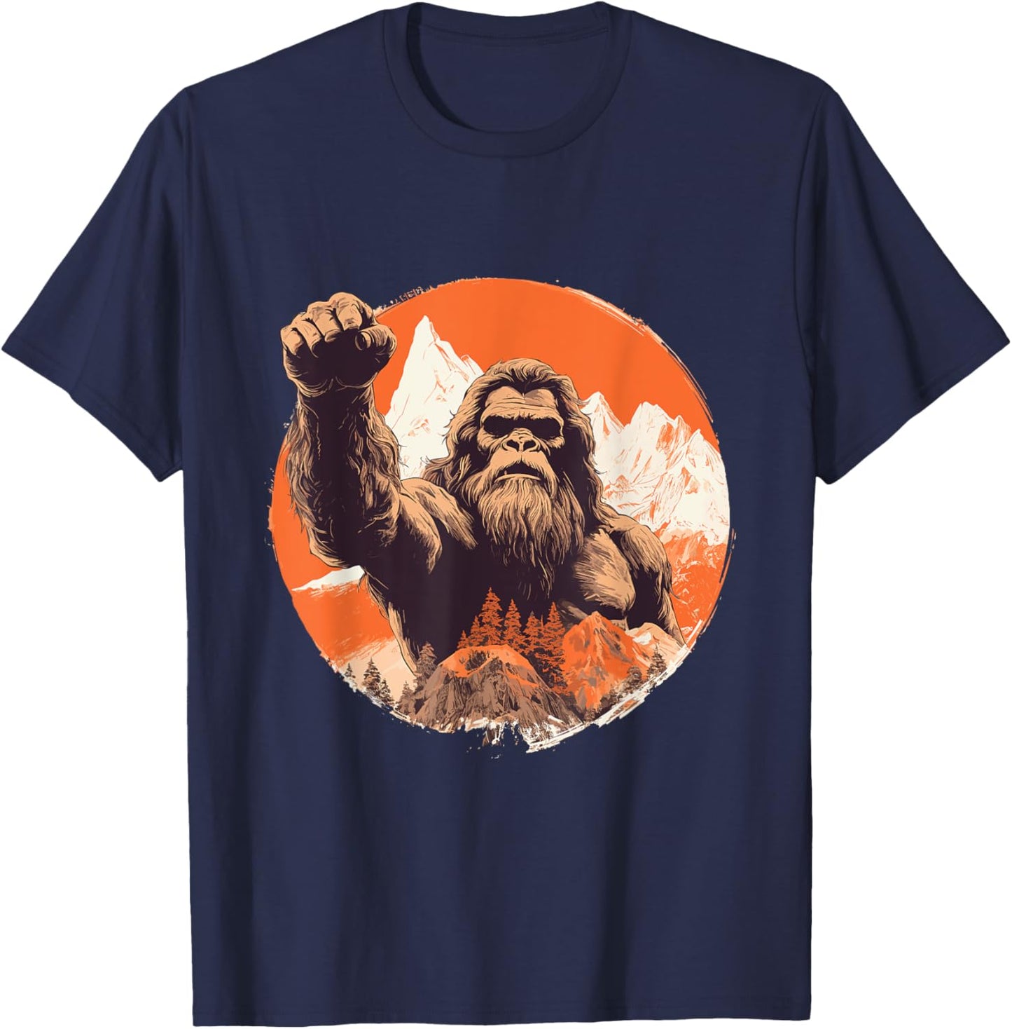 Bigfoot funny Sasquatch Design, Bigfoot T-Shirt - T-Shirt | Navy