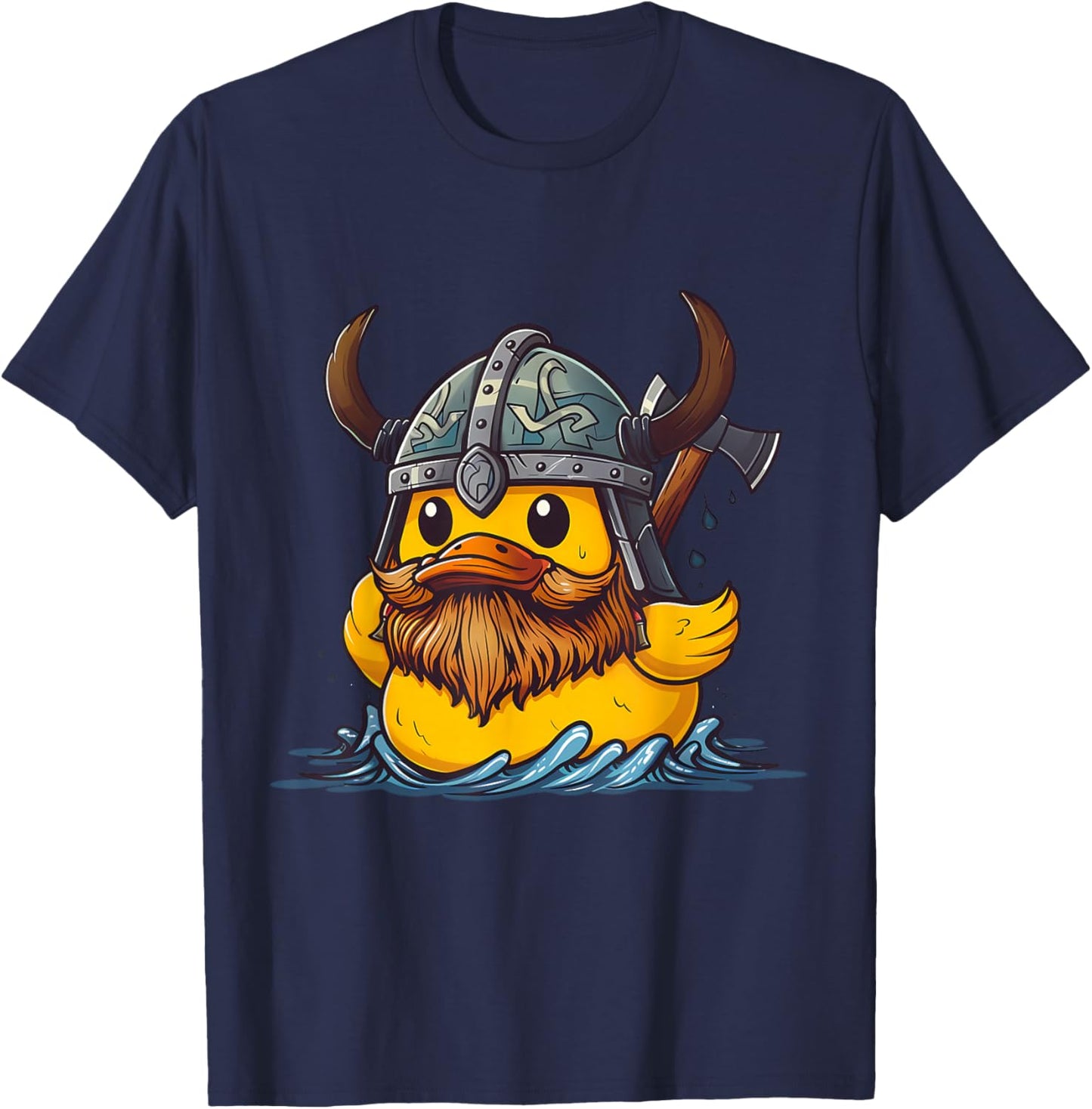 Rubber Duck Viking Duck Viking Helmet Vikings Rubber Duckie T-Shirt - T-Shirt | Navy