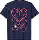 Pink Stethoscope Nurse Scrub Breast Cancer Awareness Women T-Shirt - T-Shirt | Navy