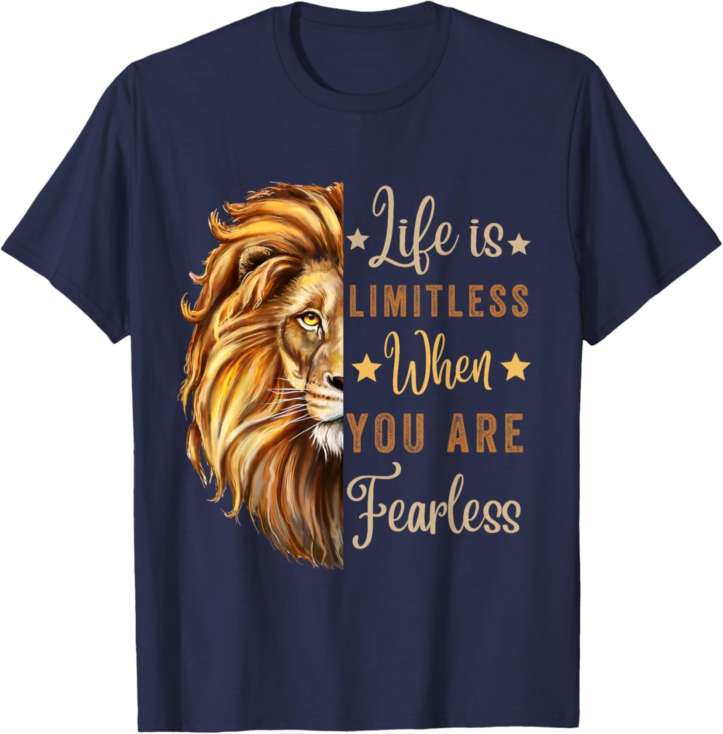 August Birthday Zodiac Leo Season Lion Motivation Men Women T-Shirt - T-Shirt | Navy