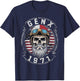 GenX 1971 Birthday FAFO Motorcycle Skull Motorcycle T-Shirt - T-Shirt | Navy