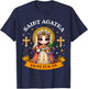 Saint Agatha Catholic Christian Saint Pray for Us for Kids T-Shirt - T-Shirt | Navy